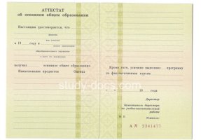 Аттестат за 9 класс 1995-2006 в Братске